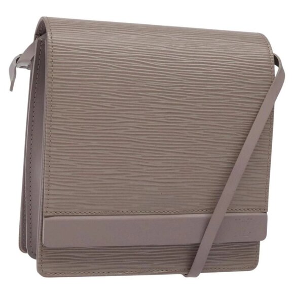 LOUIS VUITTON Epi Biarritz Shoulder Bag Gray pepper M5293C LV Auth JB065V - Picture 1 of 16